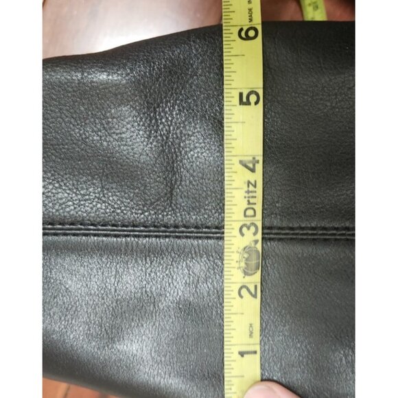 Michael Kors Black Leather Braided Handle Tote Satchel Whipstitch Grommet Large - Picture 13 of 14